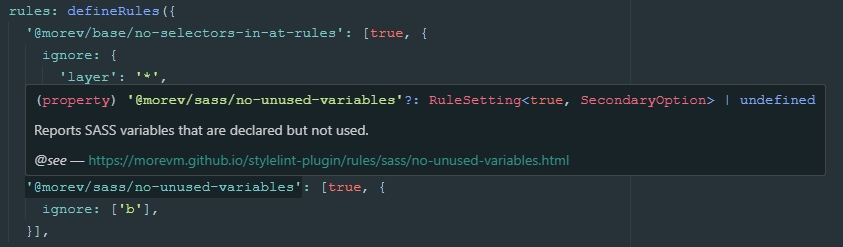 Example of IDE's autocomplete
